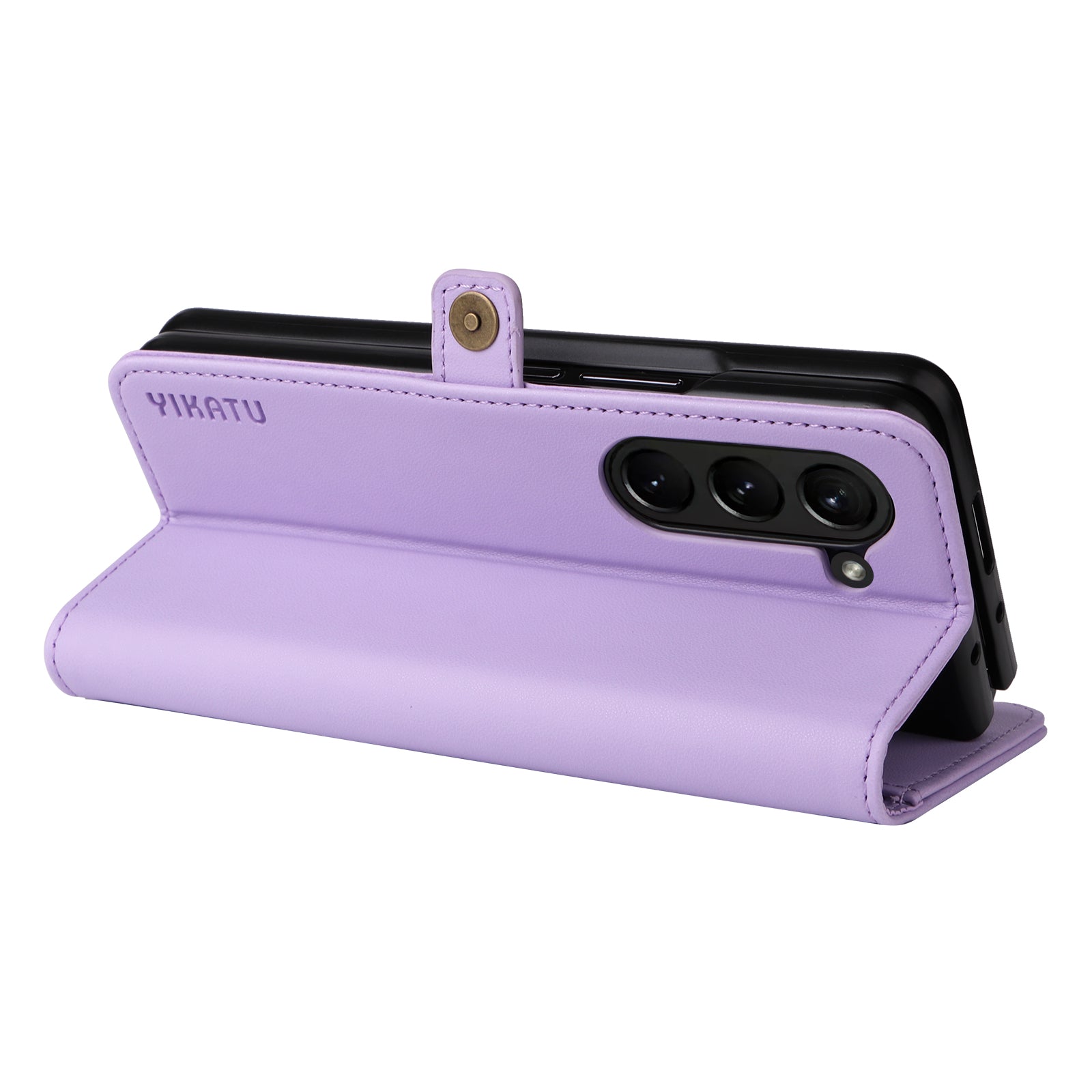 YIKATU YK- 001 for Samsung Galaxy Z Fold6 5G Case PU Leather Strong Magnetic Flip hone Cover - Light Purple YIKATU YK- 001 for Samsung Galaxy Z Fold6 5G Case PU Leather Strong Magnetic Flip hone Cover - Light Purple